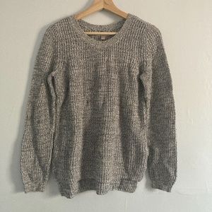 Banana Republic Open Knit Heather Grey Sweater Women's S Textured